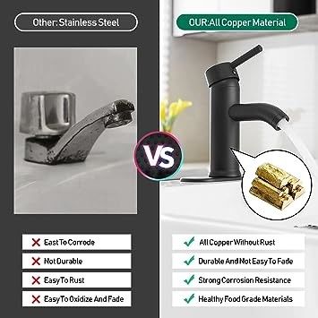 Black RV Widespread Lavatory Faucet Vessel Sink Mixer Tap With Deck Plate