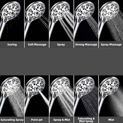 Custom ‎2.5 Gpm Aluminum Shower Head Booster Premium Chrome