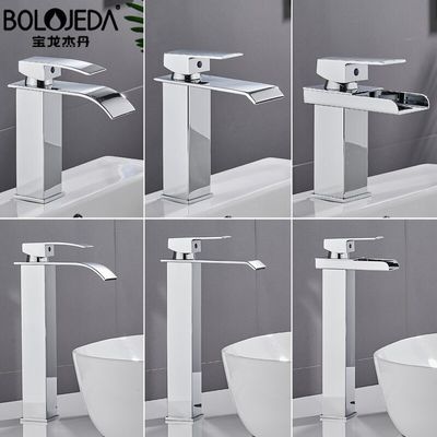 Stainless Steel Waterfall Monobloc Kitchen Taps Sink Faucet Wide Mouth