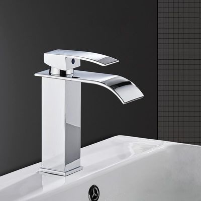 Stainless Steel Waterfall Monobloc Kitchen Taps Sink Faucet Wide Mouth