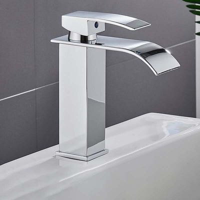 Stainless Steel Waterfall Monobloc Kitchen Taps Sink Faucet Wide Mouth