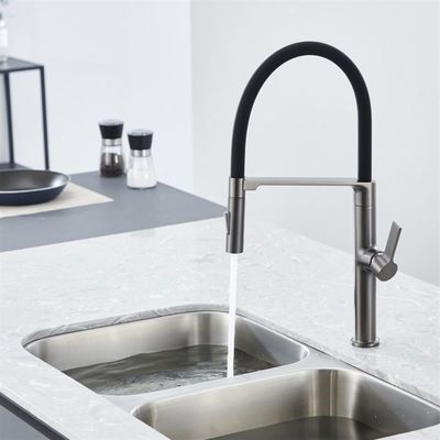 All Copper Brushed Aluminum Faucets Rotating Gunmetal Kitchen Tap