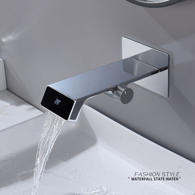Digital Brushed Aluminum Faucets Concealed Basin Tap In Wall