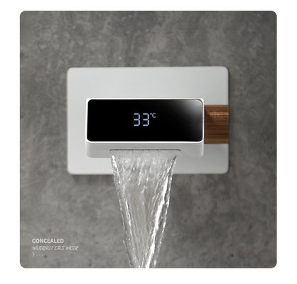 Digital Brushed Aluminum Faucets Concealed Basin Tap In Wall