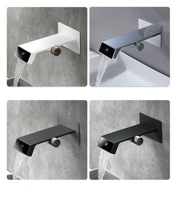 Digital Brushed Aluminum Faucets Concealed Basin Tap In Wall
