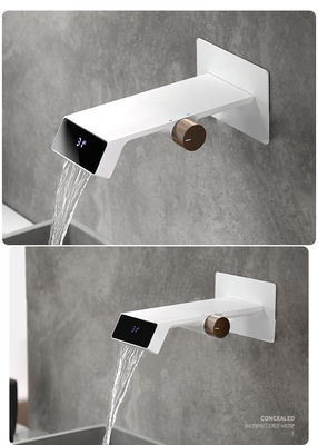 Digital Brushed Aluminum Faucets Concealed Basin Tap In Wall