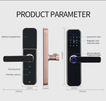 Virtual Password Fingerprint Door Lock Keyless Bluetooth Wifi Biometric Digital For Business
