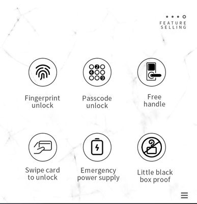 Indoor Fingerprint Door Lock Auto Lock with TUYA App Control Keyless Entry Fingerprint Smart Door Lock